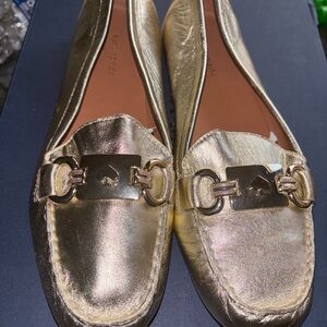 Kate Spade Gold Metallic Flats
